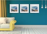 YiPinYin 12x12 Inch Photo Frames Set of 3 with Mounts 10x10 Wooden Grain view 5