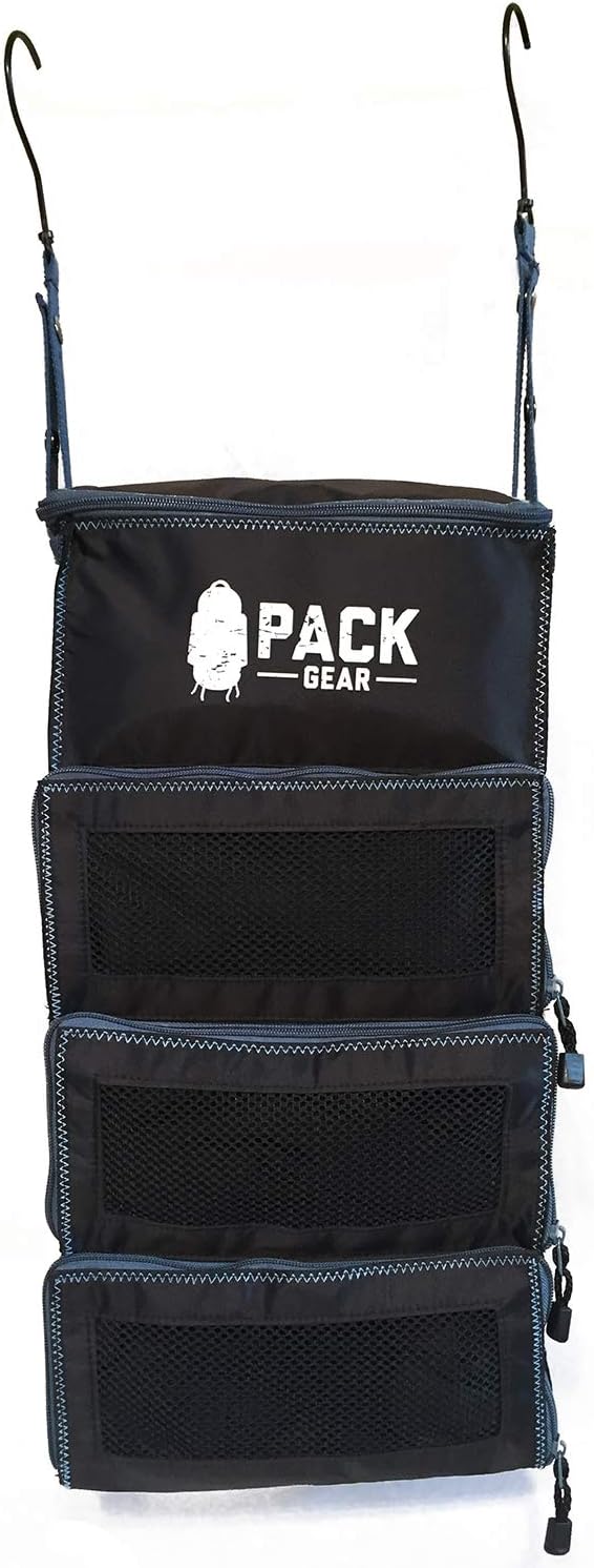 Pack Gear Suitcase Organizer - Pack More in your Suitcase or Carry-on with these Hanging Packing Cubes for Travel - Unpack Instantly by Hanging the Luggage Shelf Organizer