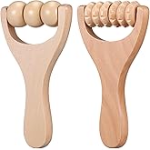 Wooden Massage Roller 2pcs Handheld Full Body Ball Roller Ease Muscle Tension for Back Neck Foot Calf Leg Arm Muscle