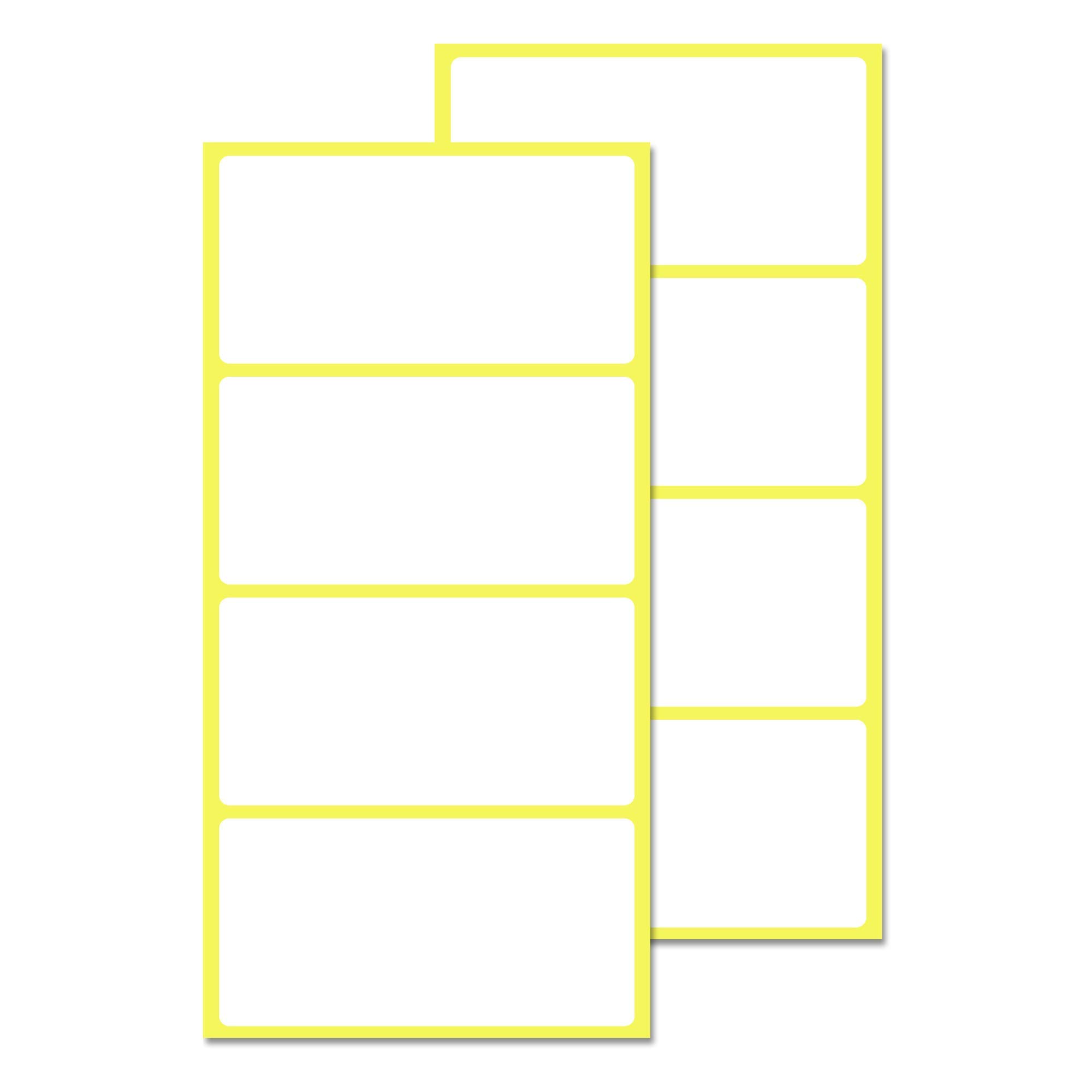200 Pieces - Large White Sticky Labels, Plain Stickers to Write On - 100 x 50 mm