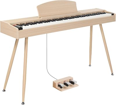 Bonnlo Glarry 88 Weighted Keyboard Piano with Stand 3-Pedal Bluetooth MIDI