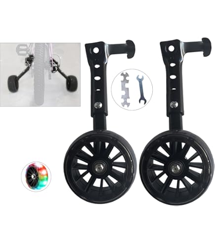 thumbnail interactive-video image 1 of Heavy Duty Bike Training Wheels For Kids - Silent Stable Support For 12-20 Inch Bicycles 1 of 3
