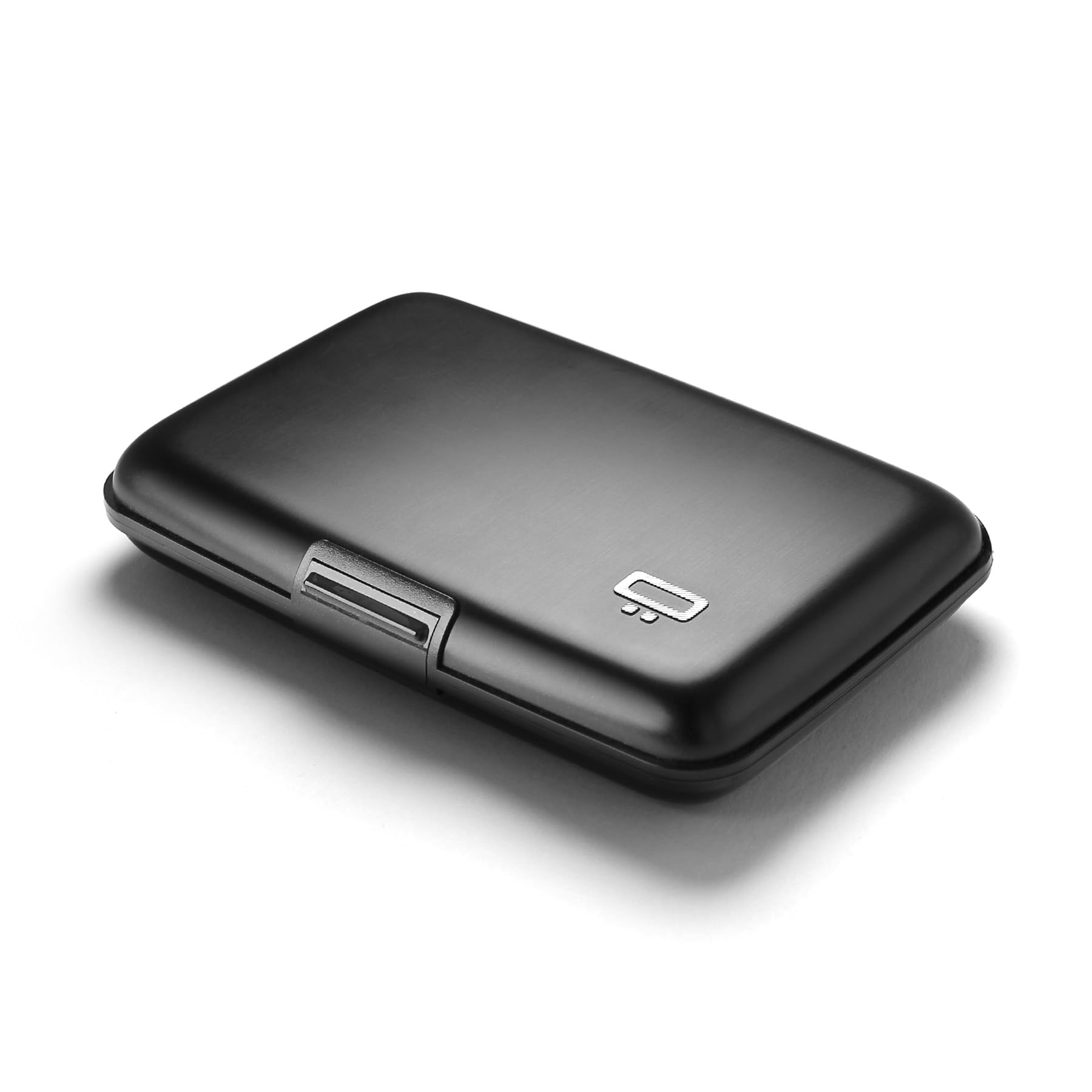ÖGON -DESIGNS- Aluminium Card Holder, RFID Protection Against Fraud and demagnetization, Compact Wallet, Smart Case Stockholm V1 Model (Black) — image 1