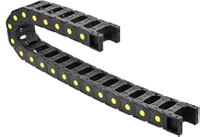 Qimoo 39.3 inch Plastic Drag Chain Cable Carrier, 1m Open Type Wire Drag Chain Cable Carrier R75 25 * 38mm Cable Drag Chain for CNC Router Electronic Industrial Machine