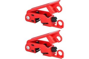 RealPlus Circuit Breaker Lockout, Grip Tight Lockout Tagout Breaker Box Lock for Standard Single and Double Toggles, Pack of 2