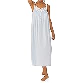 Eileen West Queen Anne's Lace Womens Sleepwear & Loungewear - Florentine Lace Collection - 100% Cotton Lawn Long Nightgown