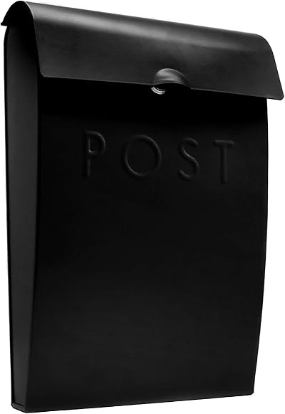 Maison & White Wall Mounted Post Box Glossy Finish Galvanised Steel Lockable