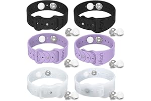 Hion Motion Sickness Bracelets Sea Sickness Wristbands for Motion Sickness/Morning Sickness/Pregnancy Nausea Anti Nausea Bands Acupressure Wristband(3Pairs-Black+Purple+Transparent)