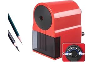 ZQS Pencil Sharpener,Automatic Pen Entry Design,The knob can Adjust 5 Types of Pen tip Thickness,Desk Pencil Sharpener,for Standard Pencils,Colored Pencils,and Makeup Pencils,for Classroom,Home,Office Use