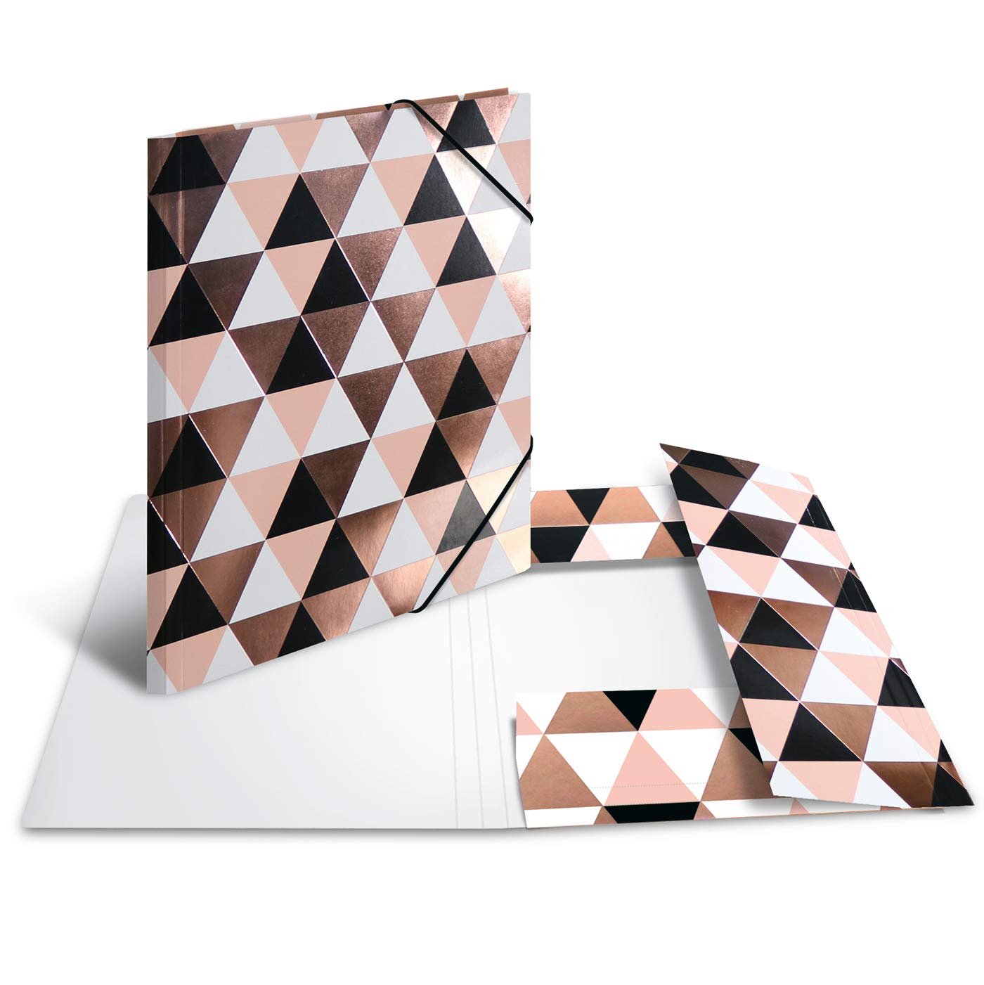 HERMA Elastic Folder Fashion & Style with Abstract Motif, A4, Sturdy Cardboard, with Inner Print, 1 Span Folder