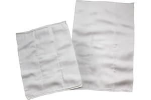 OsoCozy - Chinese Prefolds Cloth Diapers 1 Dozen - Perfect for Burp Cloths or Diapers. Soft and Absorbent for Baby Made of 100% Cotton- Fits 7-15 Lbs. - Size: Infant 4x6x4, 12x16 inches.