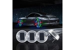 Sidaqi Solar Energy Car Wheel Hub Lamp LED Tire Lights with Motion Sensors - 4PCS Colorful Decorative Waterproof LED Wheel Lights for Cars, Motorcycles, Bicycles