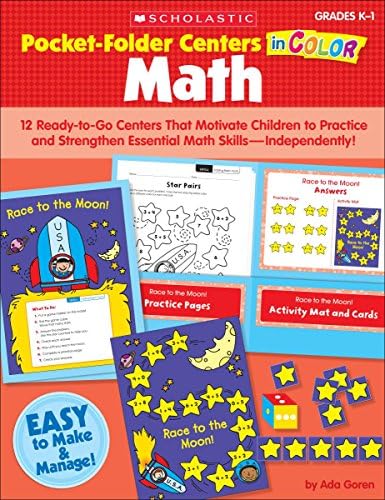 Pocket-Folder Centers in Color: Math: 12 Ready-to-Go Centers That Motivate Children to Practice and Strengthen Essential Math Skills-Independently: Grades K-1