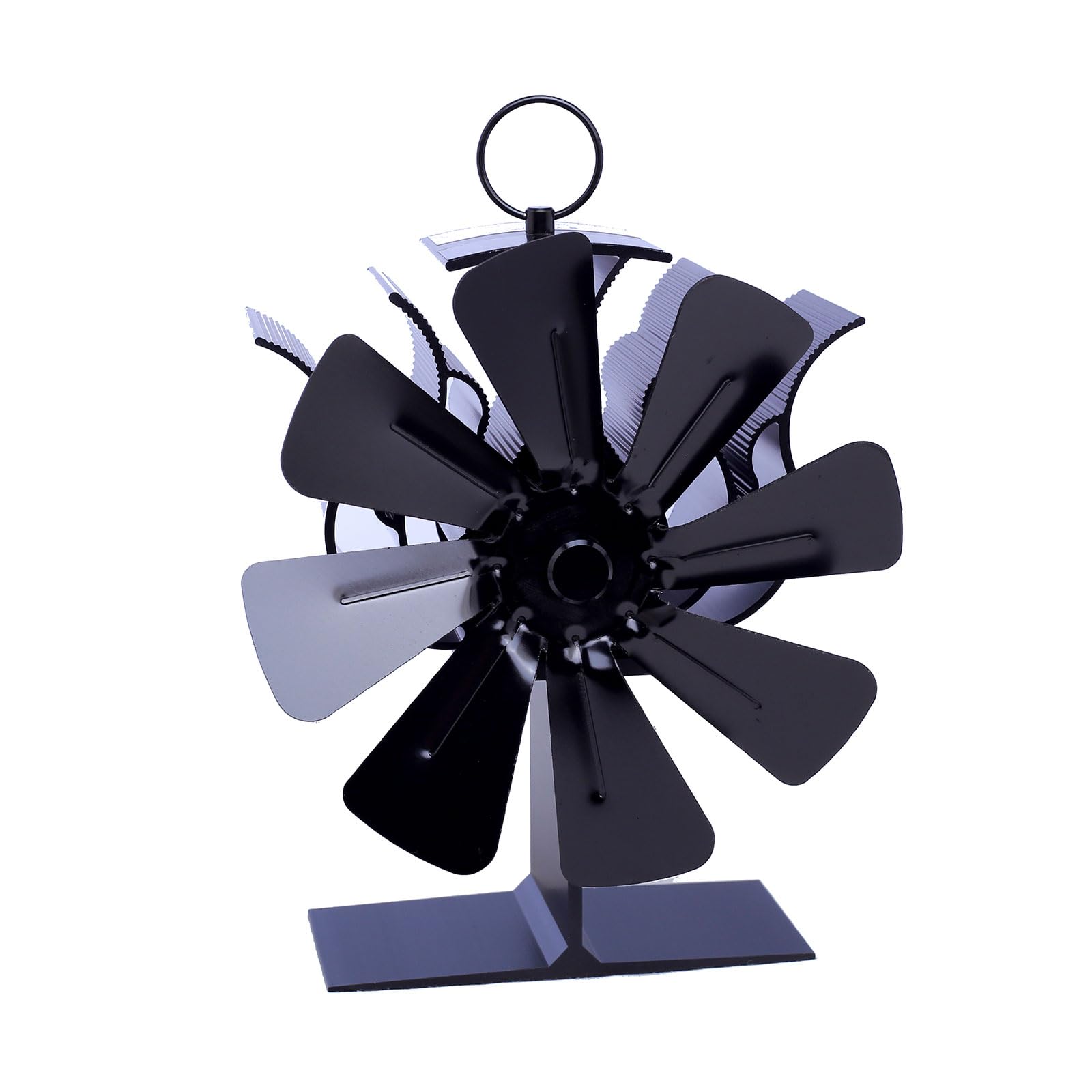 mumisuto Log Burner Stove Fan with 8 Blades, Log Burner Fan Silent Circulating Warm Air, Saving Fuel, Efficient Heat Distribution for Wood, Log Burner, Fireplace Accessories