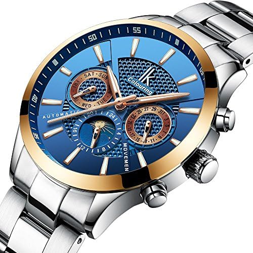 IK Wristwtch Men’s Automatic Day Blue Stainless Steel Watch