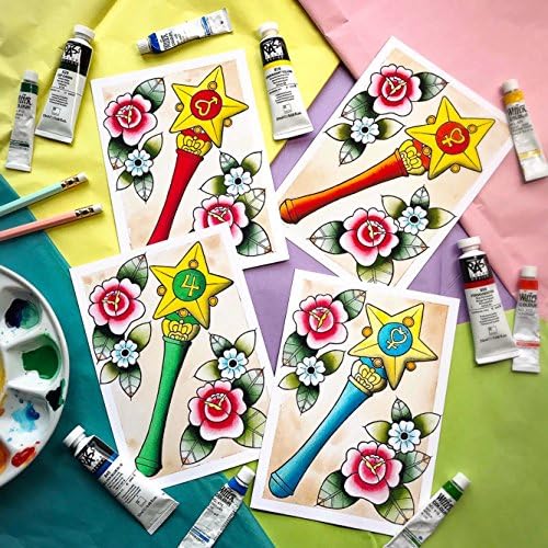 Sailor Moon Wand Tattoo Flash Print by Michelle Coffee