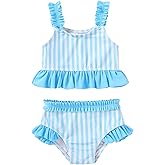 Happy Town Baby Infant Swimsuit Girl Toddler Bathing Suit Girl Summer Beach Bikini Tankini 2-Piece Swimwear 3-24 Months 2t-5t