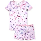 Esme Girl's 0822SF93798 Short Sleeve Shorts set Size 3 4 5 6 7 8 10 12 14 16 Pink