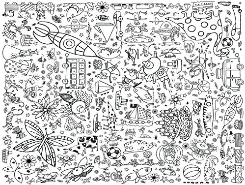 Colour-in Teatime Tablecloth