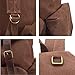 Aidonger Unisex Vintage Canvas and Leather Casual Backpack (Coffee)