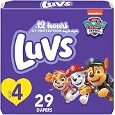 Luvs Diapers - Size 4, 29 Count, Paw Patrol Disposable Baby Diapers