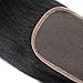 Unprocessed Brazillian Virgin Hair Straight Lace Closure size 4x4 100% Human Hair Li Queen Top Lace Closure Free Part 1B# Color 20 inch