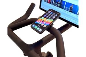 Phone Holder Compatible with Peloton Bike & Bike Plus - Secure Fit and Easy One-Hand Operation - 360 Degree Rotation - Mount 
