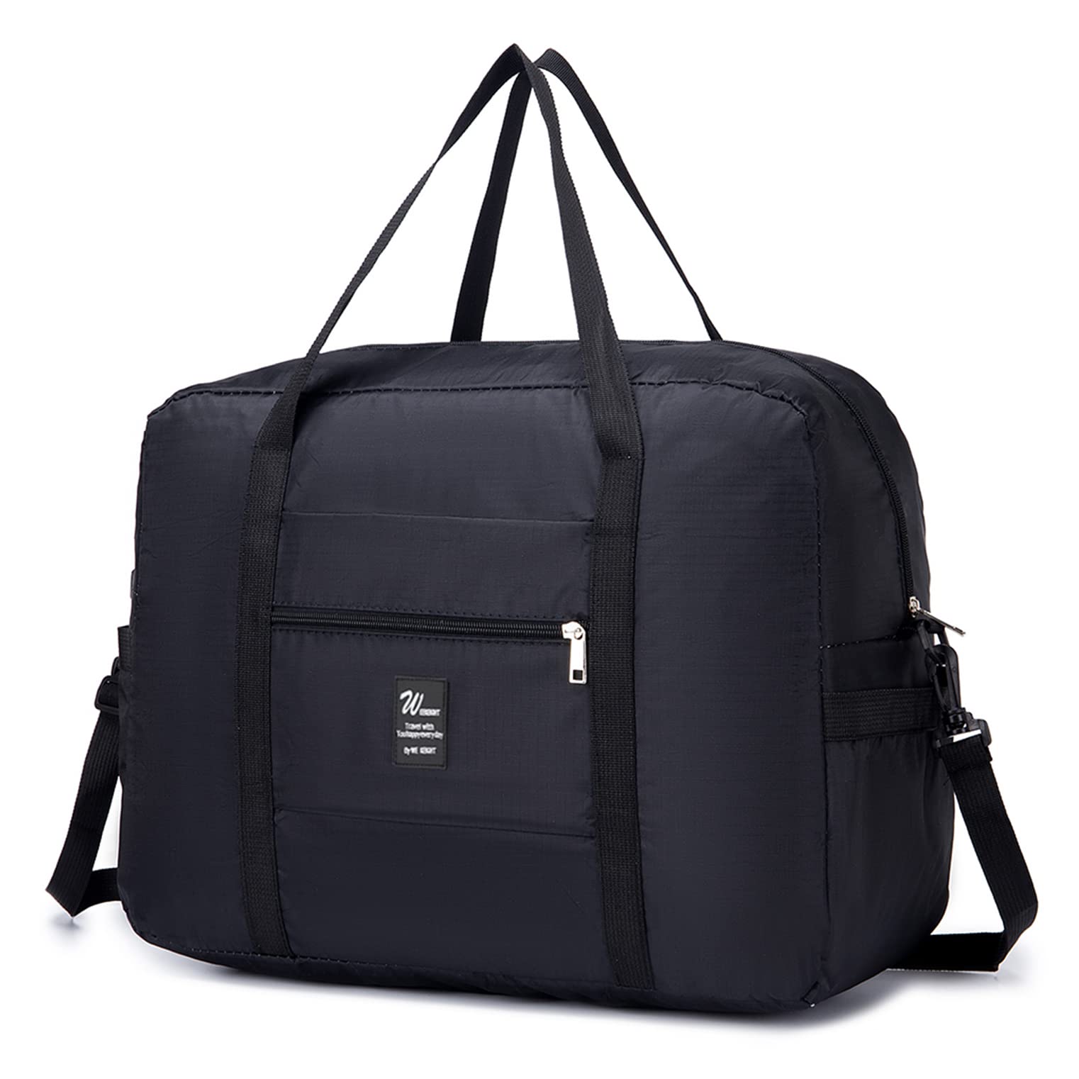 BAGZY キャリーオンバッグ 折りたたみ キャリーオンバッグ ショッピングバッグ ボストンバッグ 折りたたみ 衣装バッグ キャリーバッグ スポーツ 大容量 行李袋 荷物袋 折り畳み ボストンバッグ 30L (黒)商品画像