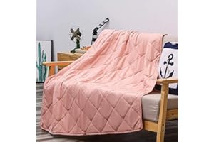 NexHome Weighted Blanket Kids 7lbs, 41x60 inches Toddler Heavy Blanket, Warming and Cooling Weighted Blanket for Boys and Girls, 100% Soft and Breathable Kids Weighted Blanket, Pink