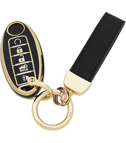 1797 4 Button Key Fob Cover For Nissan Pink Cute Bling Key Chain Case Shell Altima Rogue Sentra Murano Pathfinder Armada Accessories TPU, Pink - View #3