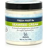 Avital's Apiaries Fresh Foot Rx Seaweed Cream, 7 oz, Moisturizing Foot Cream with Peppermint, Witch Hazel, Panthenol, Allantoin, Cocoa Butter for Cracked Feet, Calluses