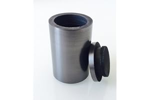 OTOOLWORLD Smelting Lab Graphite Crucible with Screw Lid Cover Lab Supply 99.95% Purity (30ML，40x60MM)