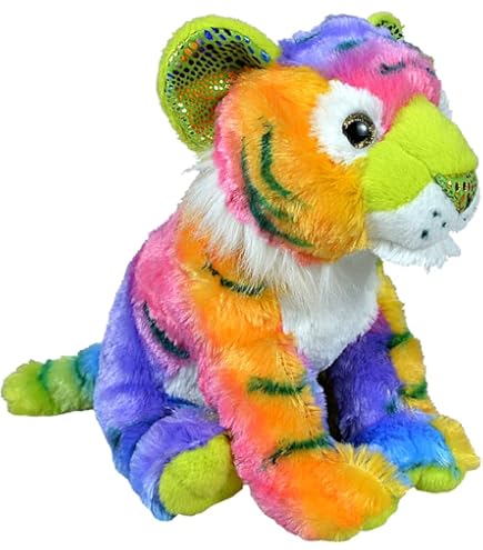 Wild Republic Pocketkins Eco Rainbow Faultier – 12 Cm Plüschtier Aus Recycelten Materialien, Nachhaltig & Kuschelig
