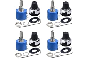 4pcs 10K Ohm Multi Turn Wirewound Potentiometer for 3590S-2-103L Replacement, High Linearity ±0.25%, Long Life,000,000 Cycle,