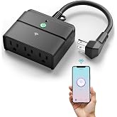 BN-LINK Outdoor Smart Wi-Fi Plug,Heavy Duty 3 Grounded Outlet Timer,2.4GHz | IP44 Weatherproof for Garden & Patio, Works with