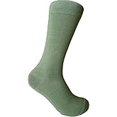 Triple M Plus Men's Dusty Sage Green Dress Socks