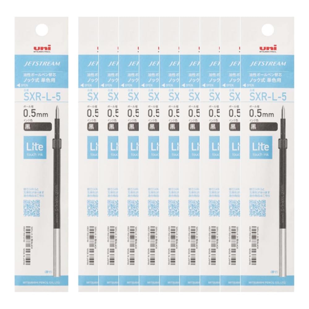 Photo 1 of ???? Uni Jetstream Lite Touch Ink Refill, for Retractable Single-Color Pen Type, 0.5mm Fine Point, Black Ink, SXRL5.24, Box of 10