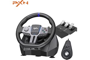 PXN Gaming Steering Wheel - V9 GEN2 Racing Wheel 270/900° Car Simulation with Pedal and Shifter, Paddle Shifters Driving Wheel for PC, PS4, Xbox One, Xbox Series X|S