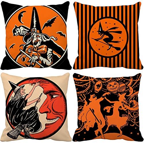 ES JEWEL Decorative Square Throw Pillow Cover Soft Cushion Case Patterned for Chair Sofa Bedroom Couch Bed Car 18 x 18 Inch 45 x 45 cm 4 Pack