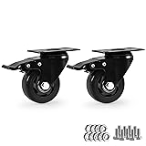 Caster Wheels, Heavy Duty 3 Inch Casters Set of