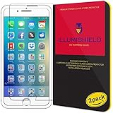 iPhone 7 Plus Screen Protector [2-Pack], iLLumiShield HD Clear Tempered Ballistic Glass Screen Protector for iPhone 7 Plus 9H Hardness Anti-Bubble Shield - Lifetime Warranty
