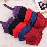Daxin Women Sexy Underwire Bra Push Up Lace Sheer 32 34 36 38 40B