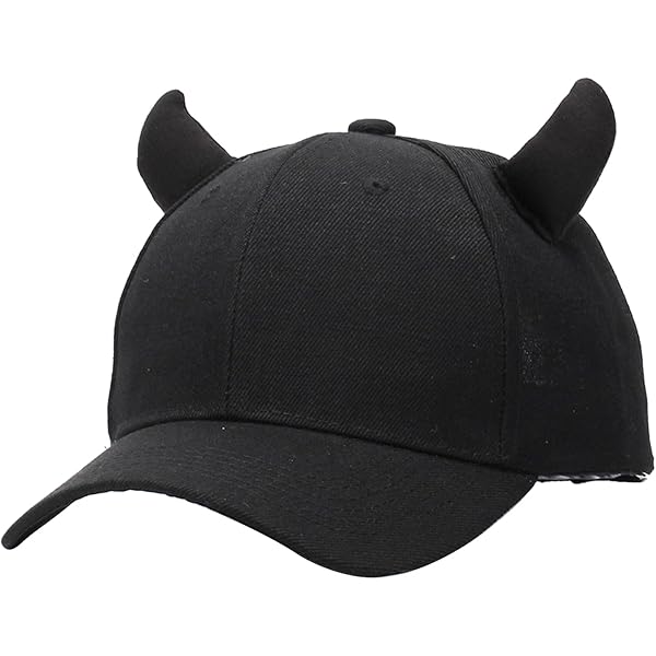 Thenice Women's Devil Ox Horn Hat Baseball Cap (Black) at Amazon