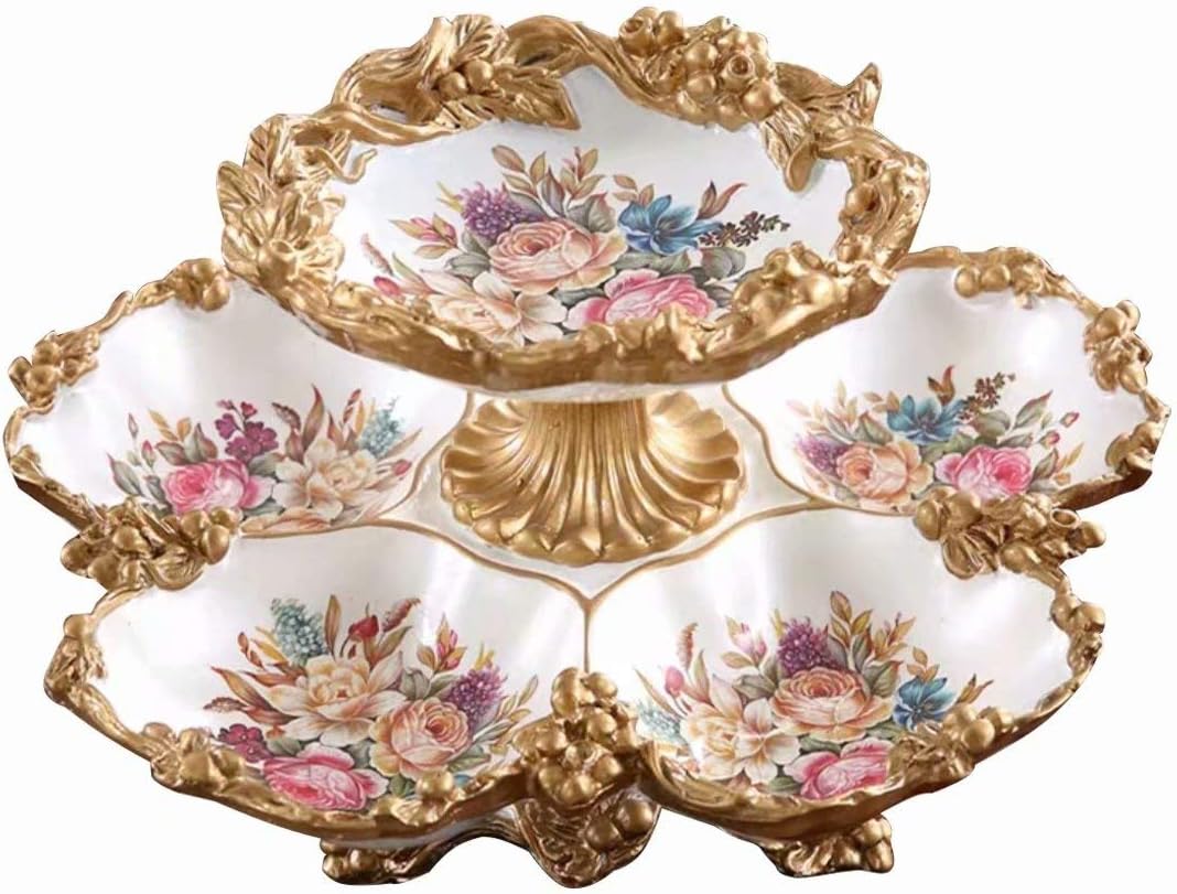 Home Office Decor Accent Spa Bowl Tray Floral Top Orb Or Ball Set Coffee Table Home Garden Decorative Plates Bowls 42jours Ch