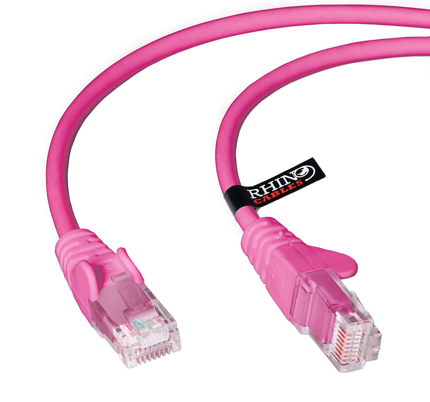 rhinocables CAT 5e High-Speed Ethernet Cable - Reliable LAN Network RJ45 Cable for Fast Internet & Data Transfer | Durable WiFi Broadband Cable for Gaming & Streaming, (1.5m, Pink, Pack of 1)