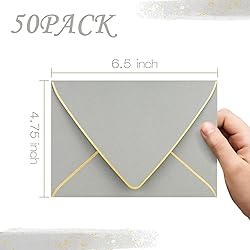 4x6 Envelopes for Invitations with Gold