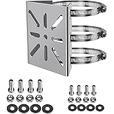 WiTi Universal Vertical Pole Mount for Security Camera, Stainless Steel Mounting Corner Bracket with 3 Loops, Suitable for CC