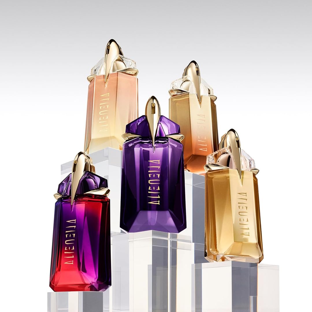 MUGLER Alien Eau de Parfum für Damen, luxuriöses und holzig-blumiges Damen Parfüm mit Amber und Jasmin, außergewöhnliches Duftspray im nachfüllbaren Flakon, sinnlicher Duft, 60 ml 6