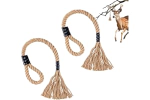 2PCS Deer Hunting Scent Ropes, 73cm Deer Scent Rope, Long Lasting Rigid HempRope, Effective Mock Scrape Ropes, Effective Whit