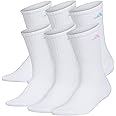 adidas Women's Athletic Cushioned 6-Pack Crew, Arch Support Socks for Women